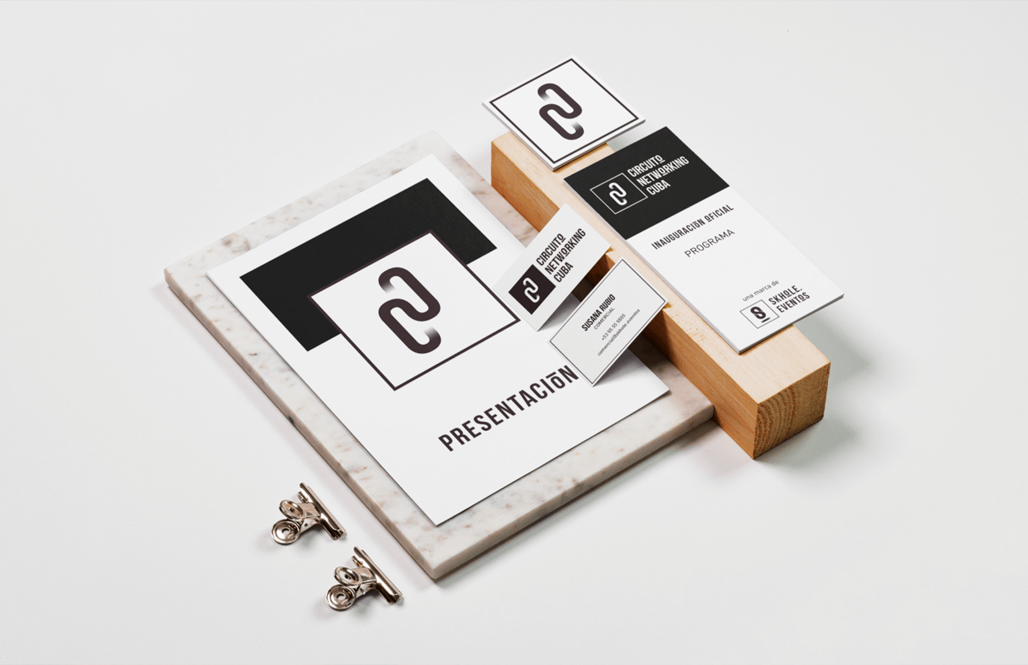 brand assets on display